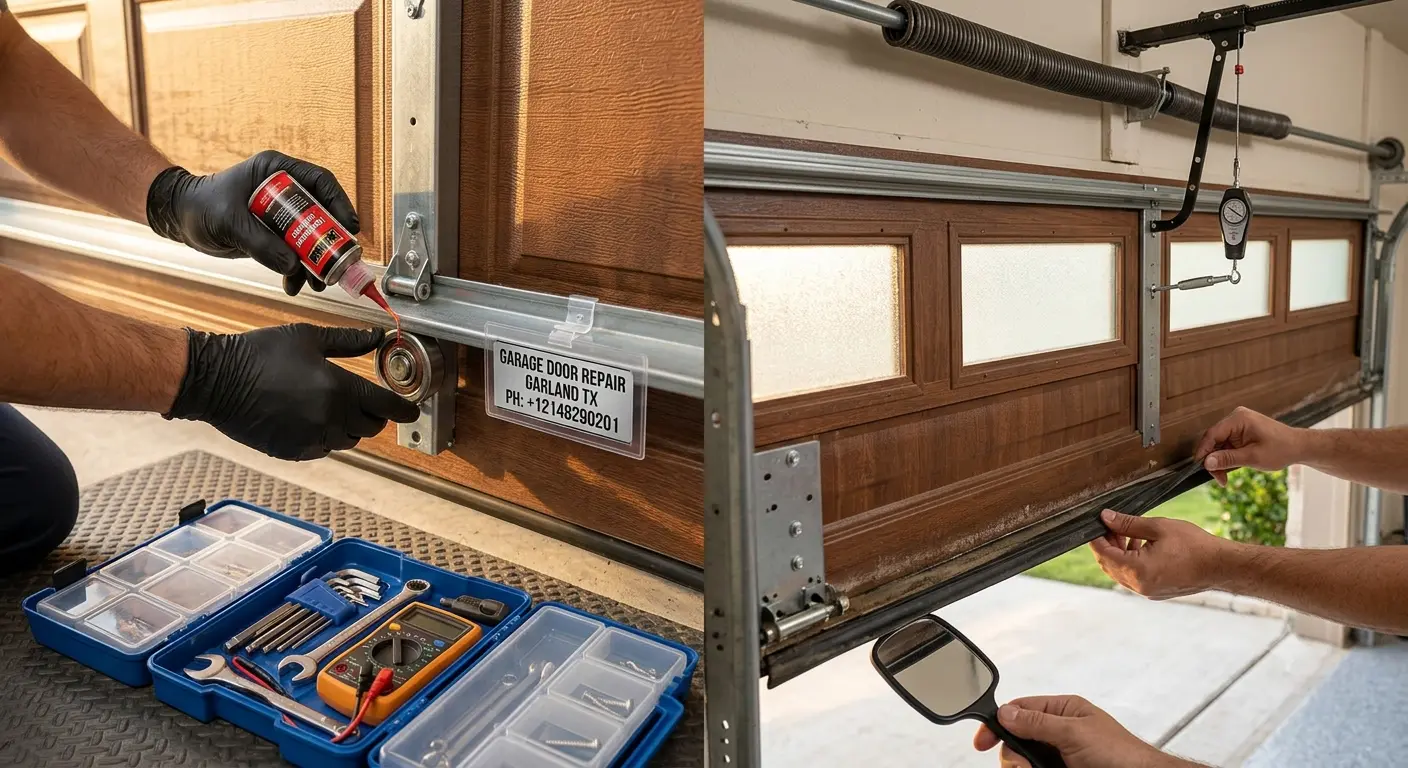 Garage door maintenance inspection after professional installation