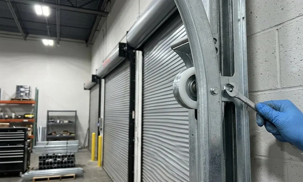 Residential and commercial garage door roller and track repair service in Garland TX.