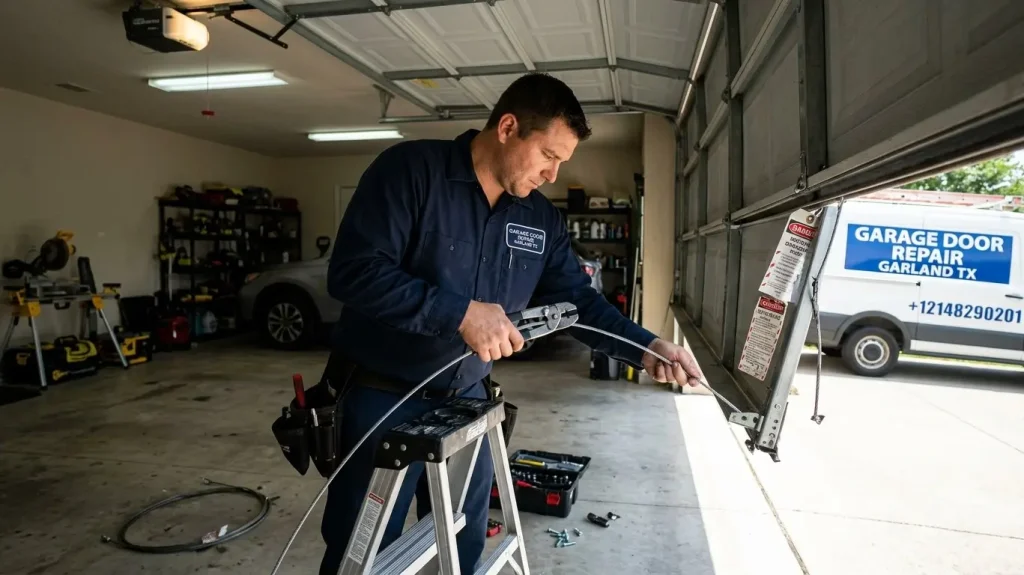 Professional garage door cable repair for Clopay, Amarr, Wayne Dalton, LiftMaster, Genie, Chamberlain, and other major garage door systems.