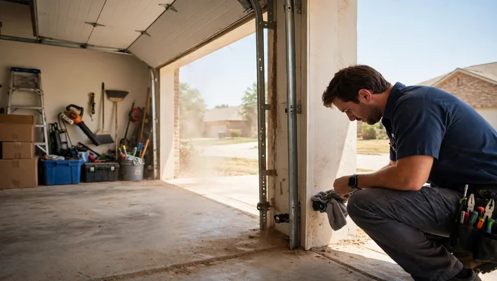 Seasonal garage door care in Garland TX